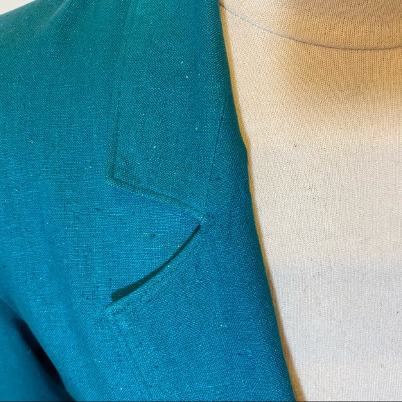 Vintage1970s 100% Raw Silk 3-pc Blazer/skirt/slacks Jacket Hong Kong, 12 TALL - Picture 3 of 15